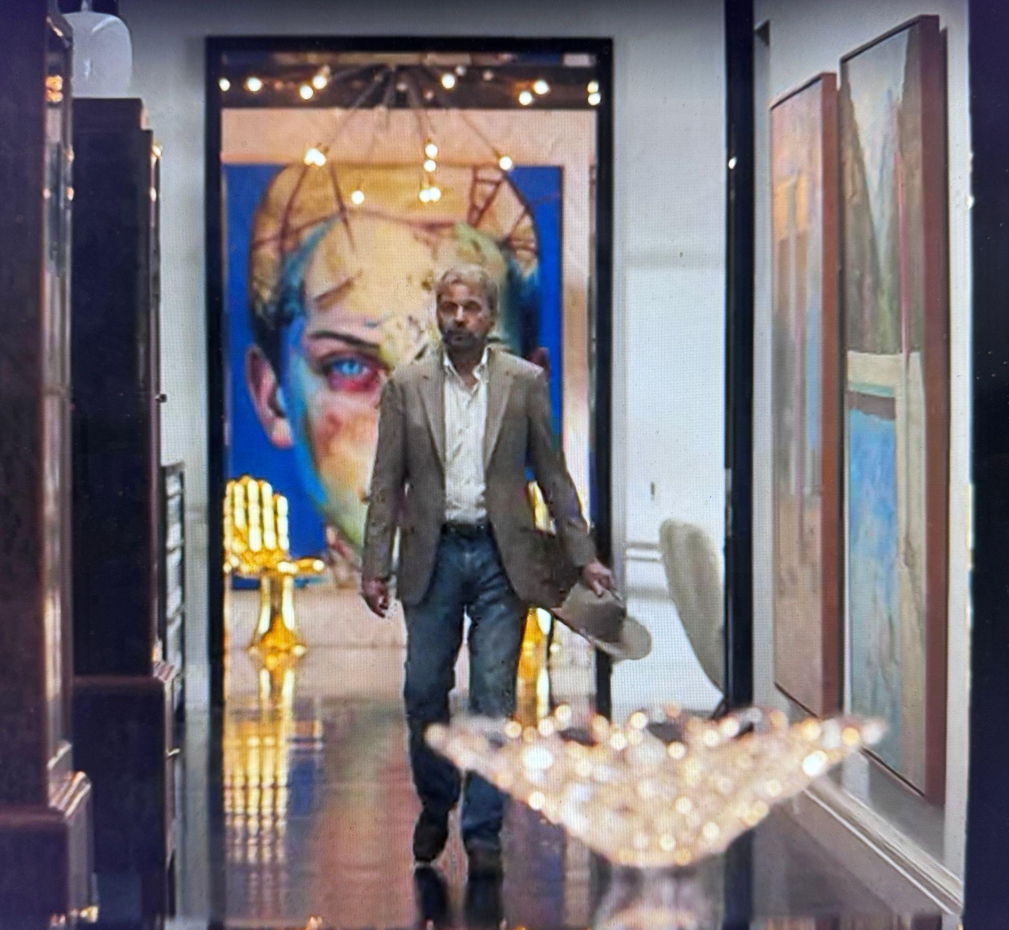 Justin Bower 'Blue Boy 2' Abstract Oil on Canvas Featured in Landman Series For Sale 4