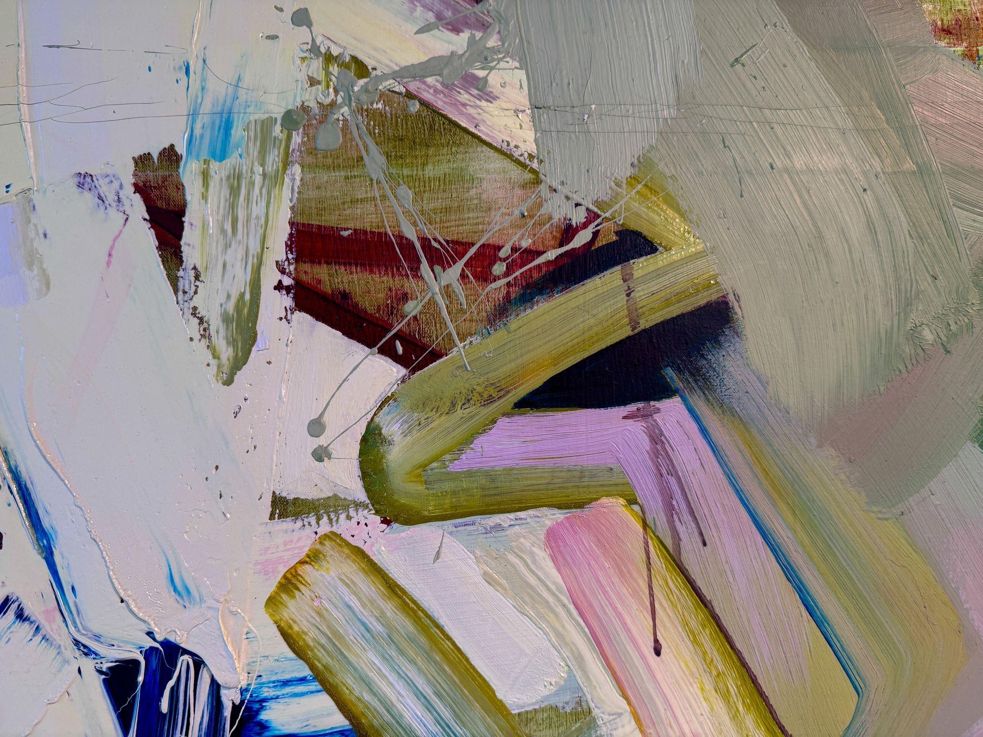 Justin Bower 'Blue Boy 2' Abstract Oil on Canvas Featured in Landman Series For Sale 6