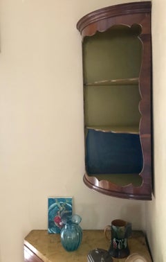 Bowfront Corner Hanging Shelf Cabinet
