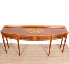 Bowfront Sideboard Console Table Credenza Inlaid Marquetry