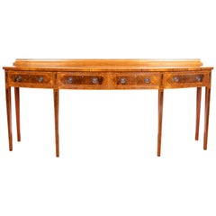 Bowfront Sideboard Console Table Credenza Inlaid Marquetry