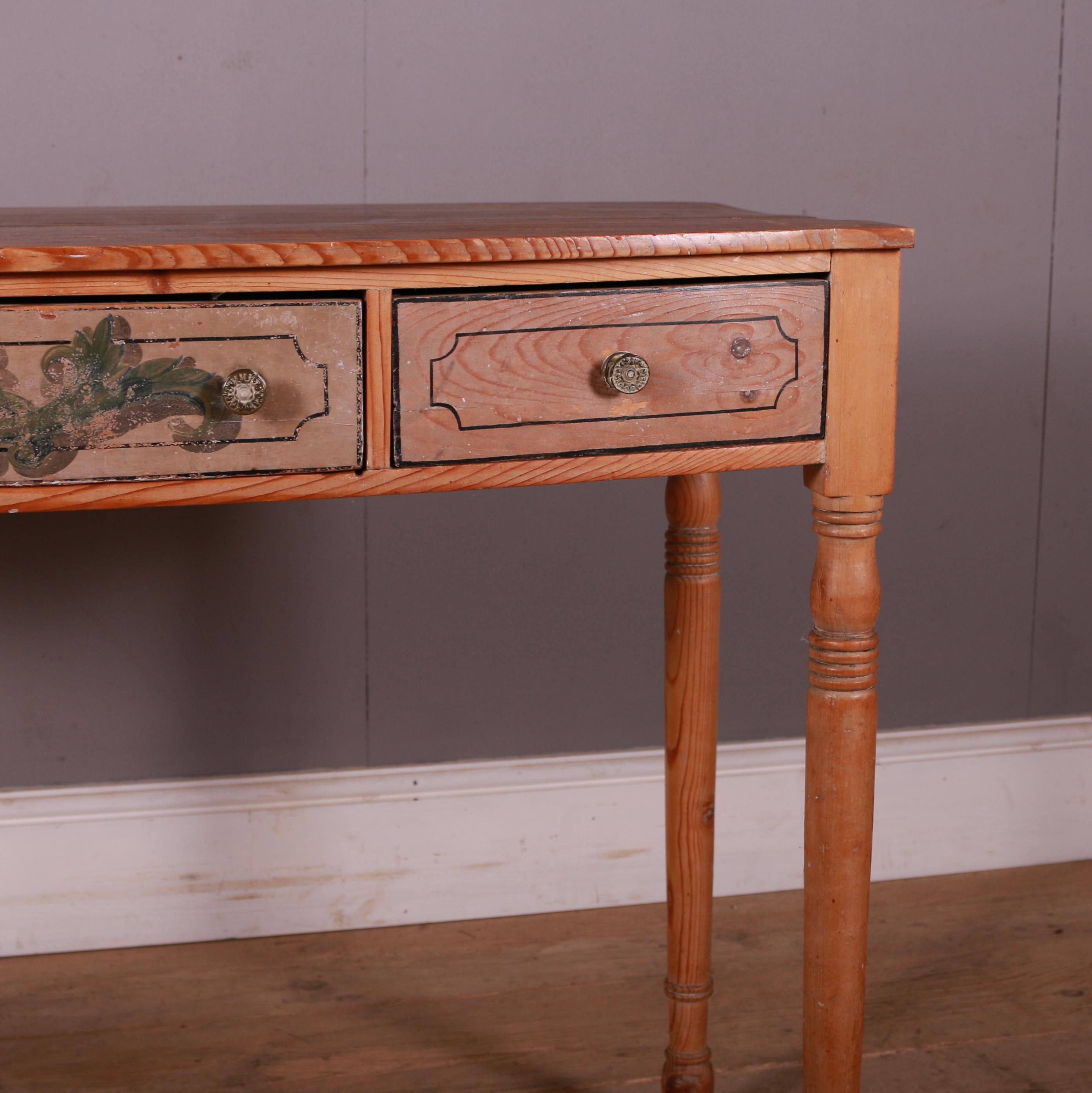 George IV Bowfronted Pine Lamp Table For Sale