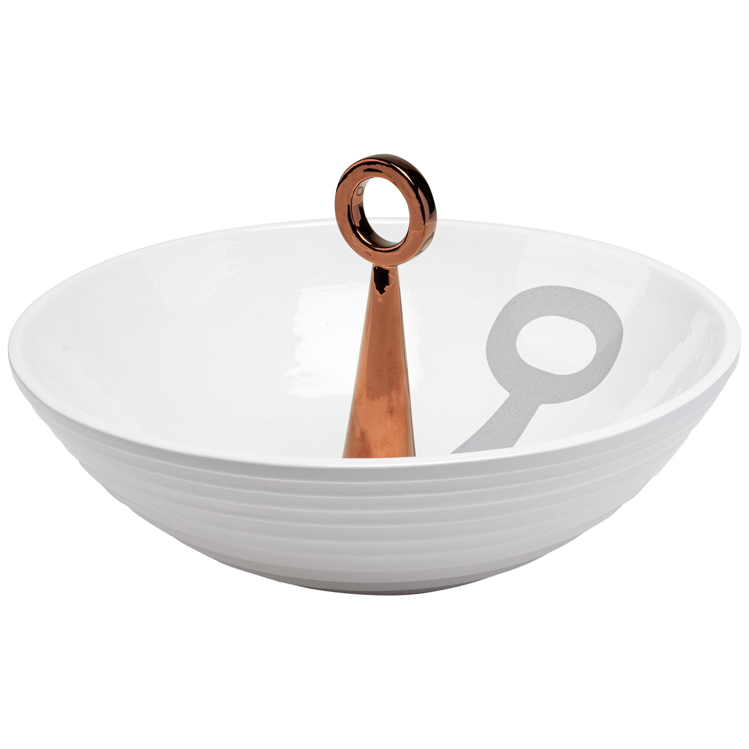 12:30_ White Ceramic and Copper Details Handcrafted Bowl