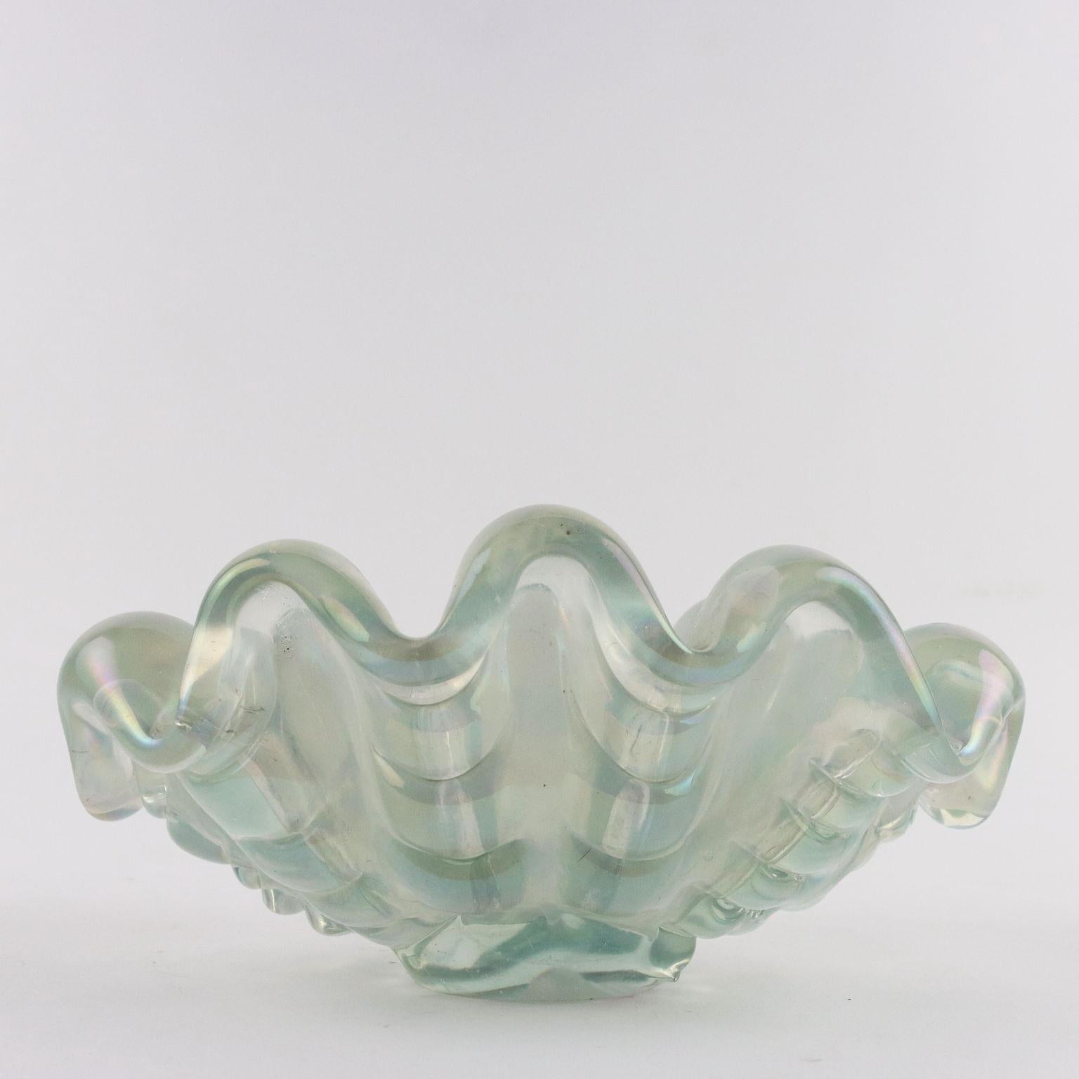 Schüssel Barovier Man. Glas Italien 1940er Jahre (Moderne der Mitte des Jahrhunderts)