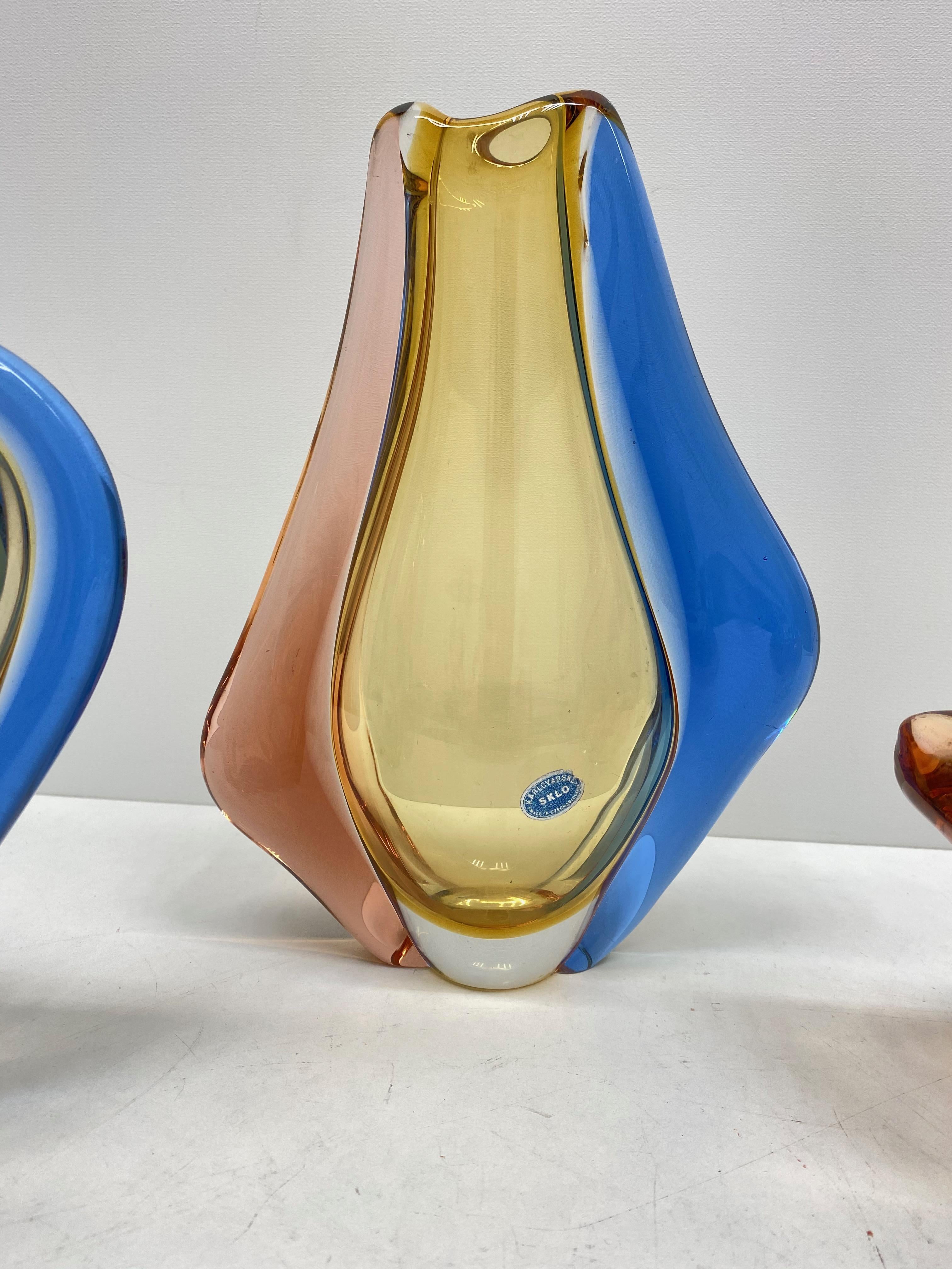 Bowl, Basket and Vase Collection of Art Glass by Hana Machovska Romana for  Sklo For Sale at 1stDibs | hana machovska glass
