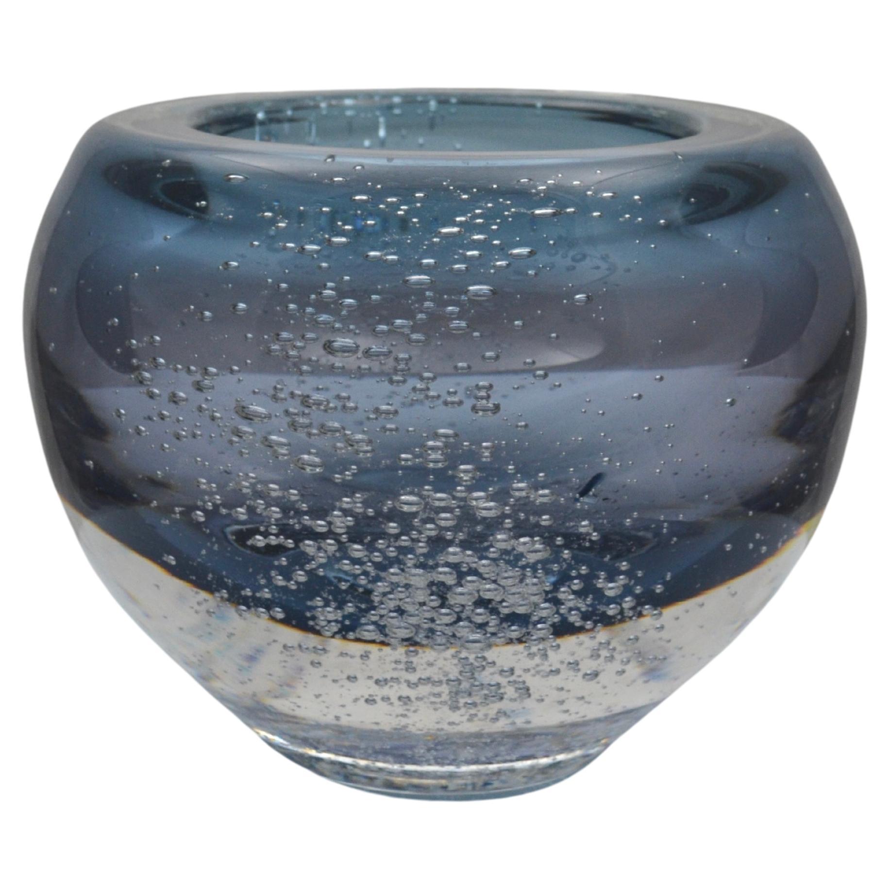 "Bowl Bubbles" Eco-Crystal Vase from Bf Glass Studio, 2021 For Sale