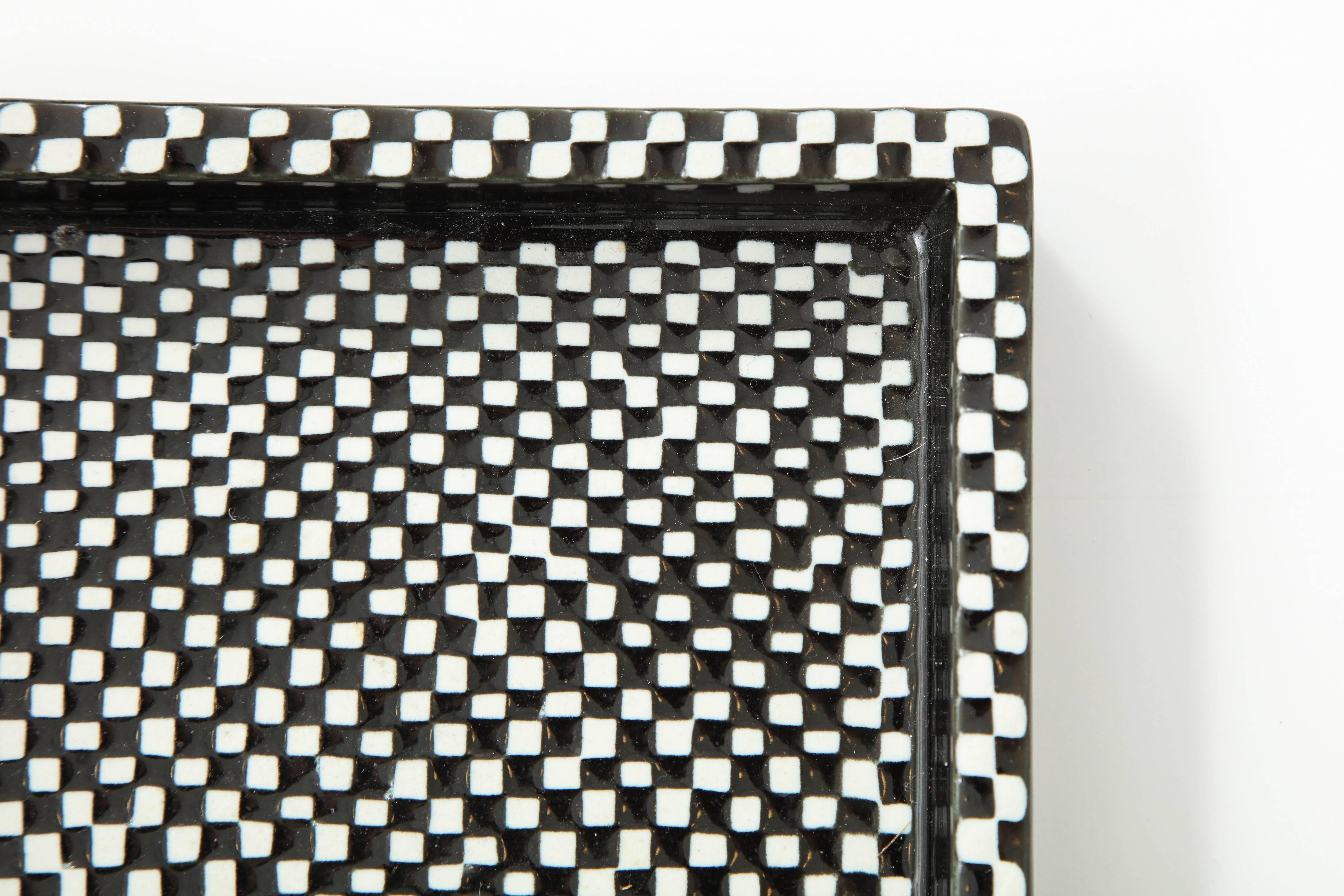 what is the black and white square pattern called
