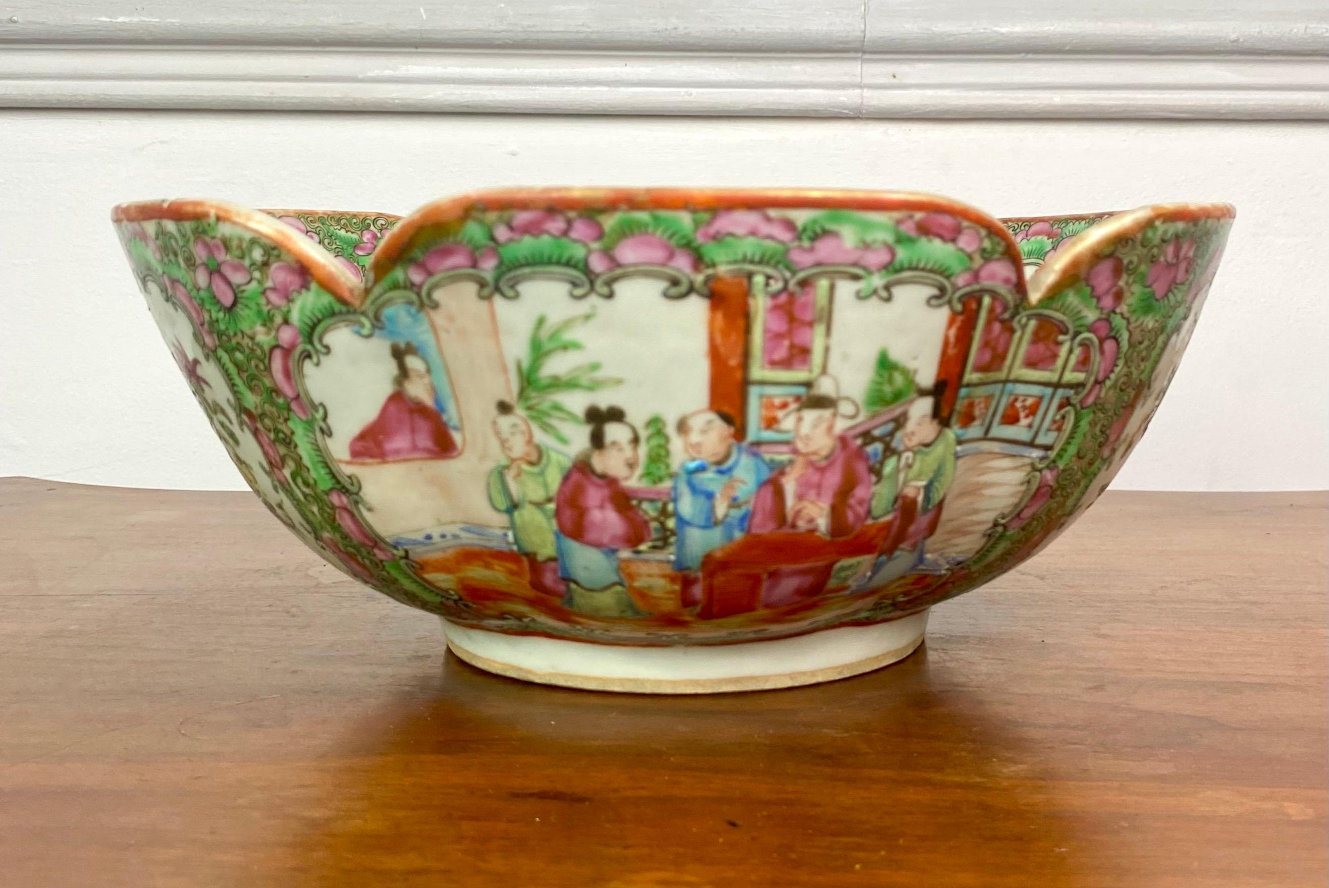 Bowl - cup - salad bowl - Famille Rose - Canton - China 19th Qing For Sale 8