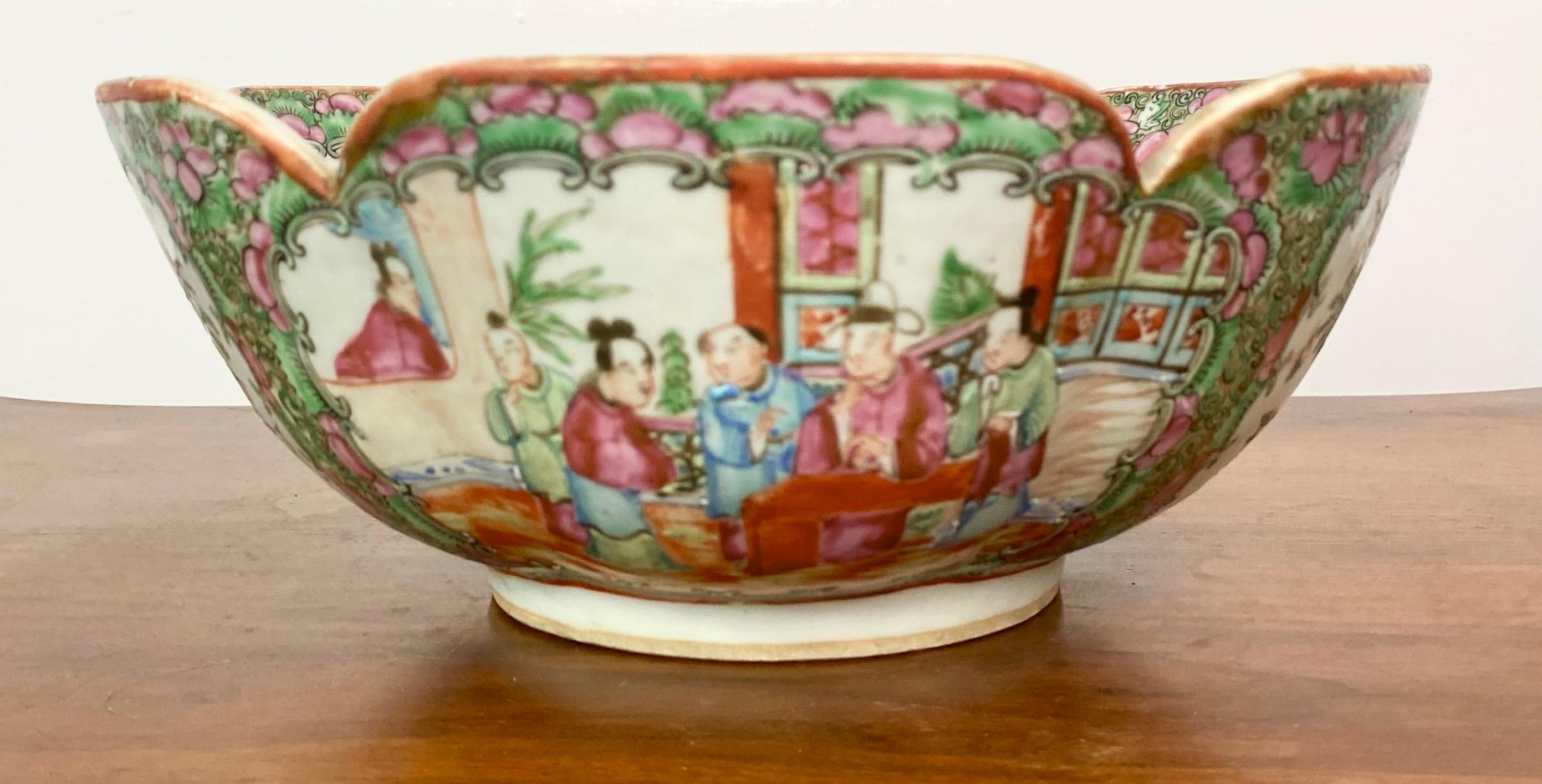 Bowl - cup - salad bowl - Famille Rose - Canton - China 19th Qing For Sale 10