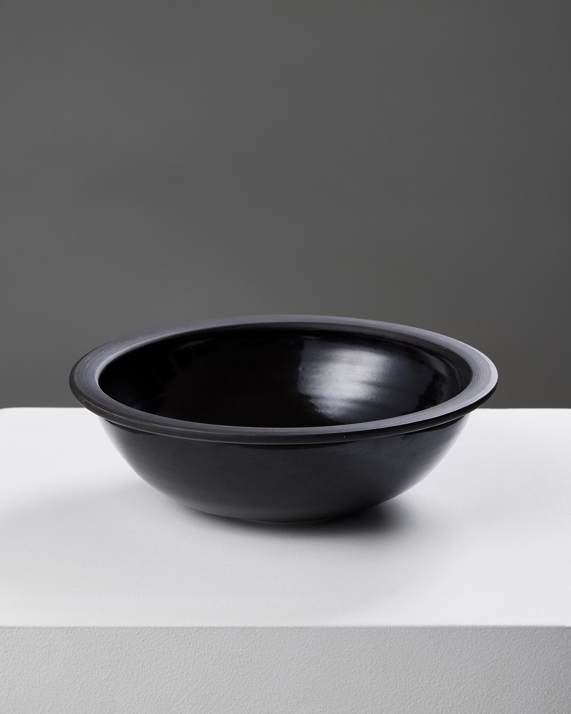 Mid-Century Modern Bowl Designed by Gertrud Båge, Sweden, 1980s For Sale