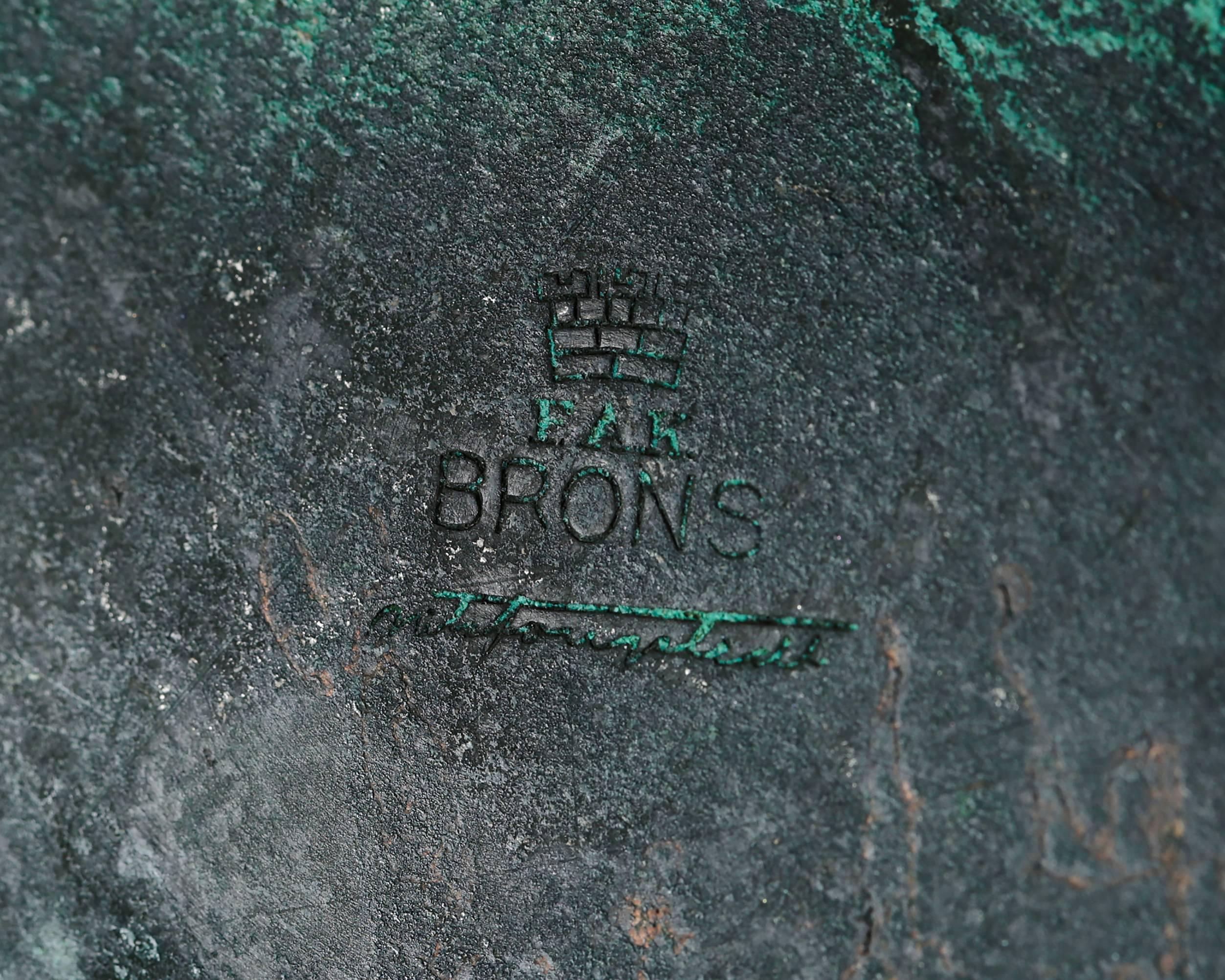 Bronze Bowl Designed by Nils Fougstedt for FAK, Sweden, 1920s