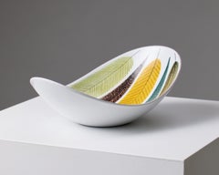 Colourful Ceramic Faience Bowl by Stig Lindberg – Gustavsberg Studio, 1950s