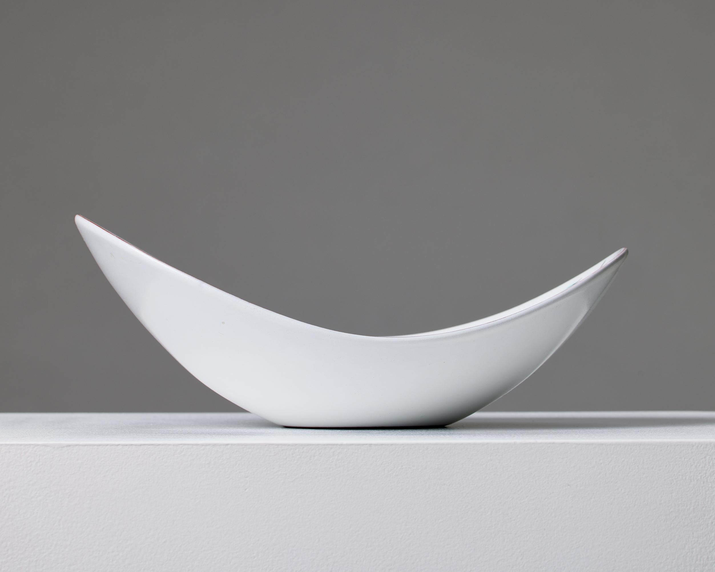 Ciotola in ceramica faience colorata di Stig Lindberg - Studio A, 1950 in vendita 1