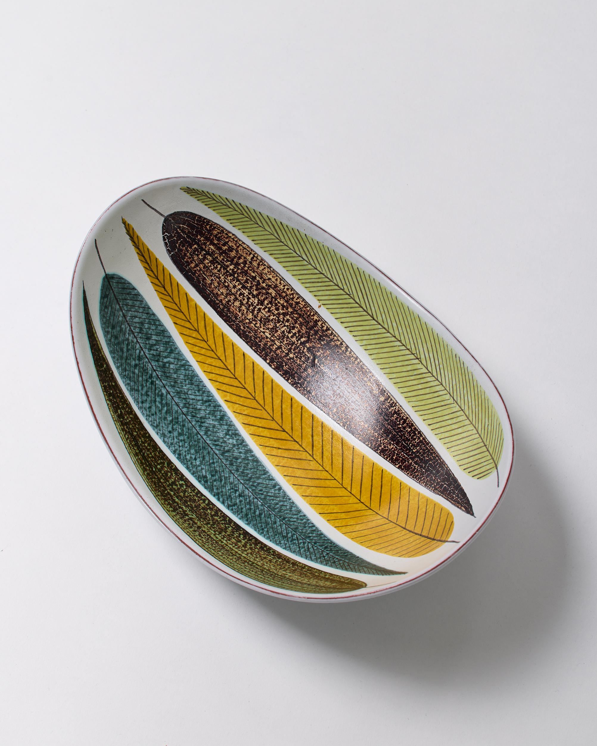Ciotola in ceramica faience colorata di Stig Lindberg - Studio A, 1950 in vendita 3