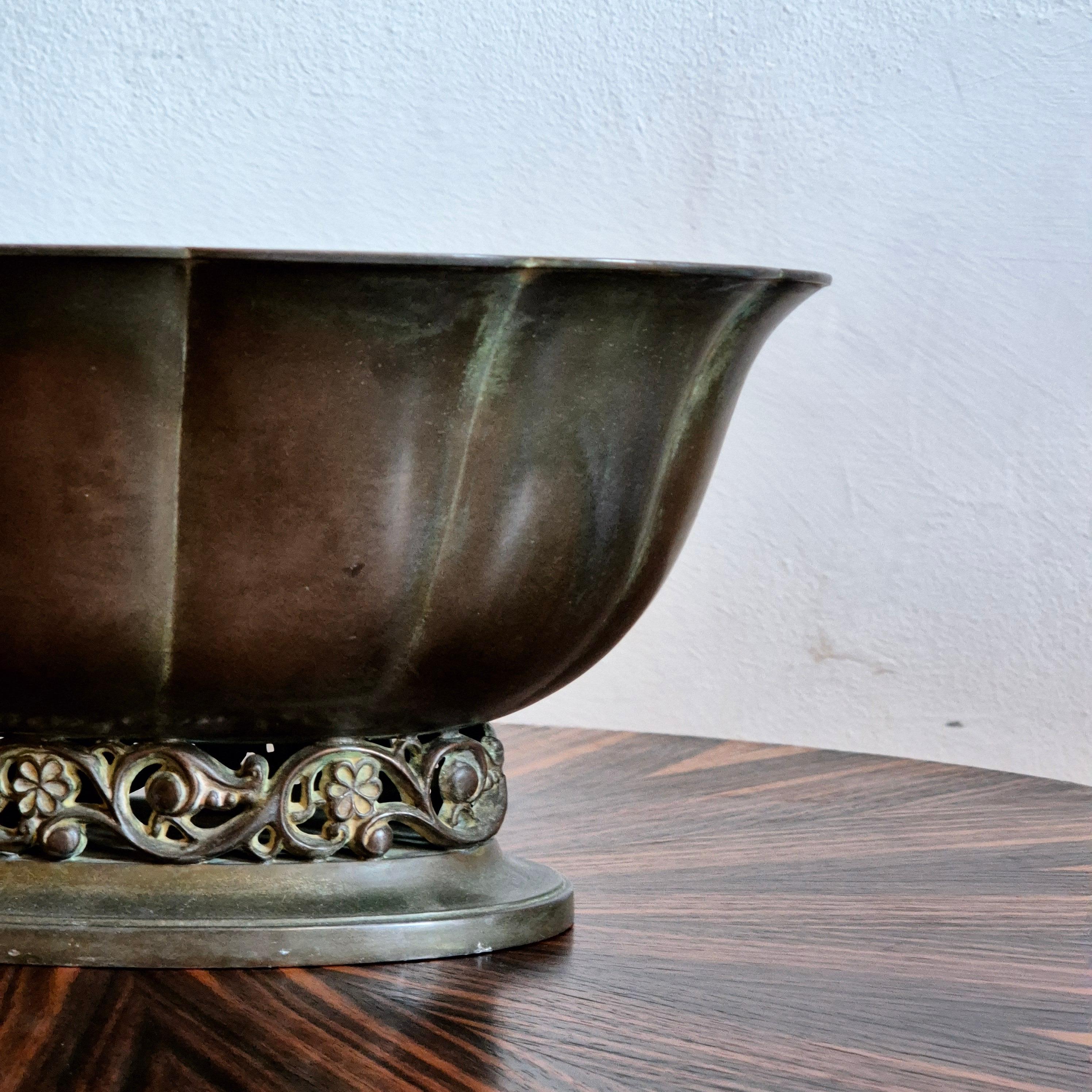 Danese Ciotola, metallo disko di Just Andersen, Danish Grace 1920/30s in vendita