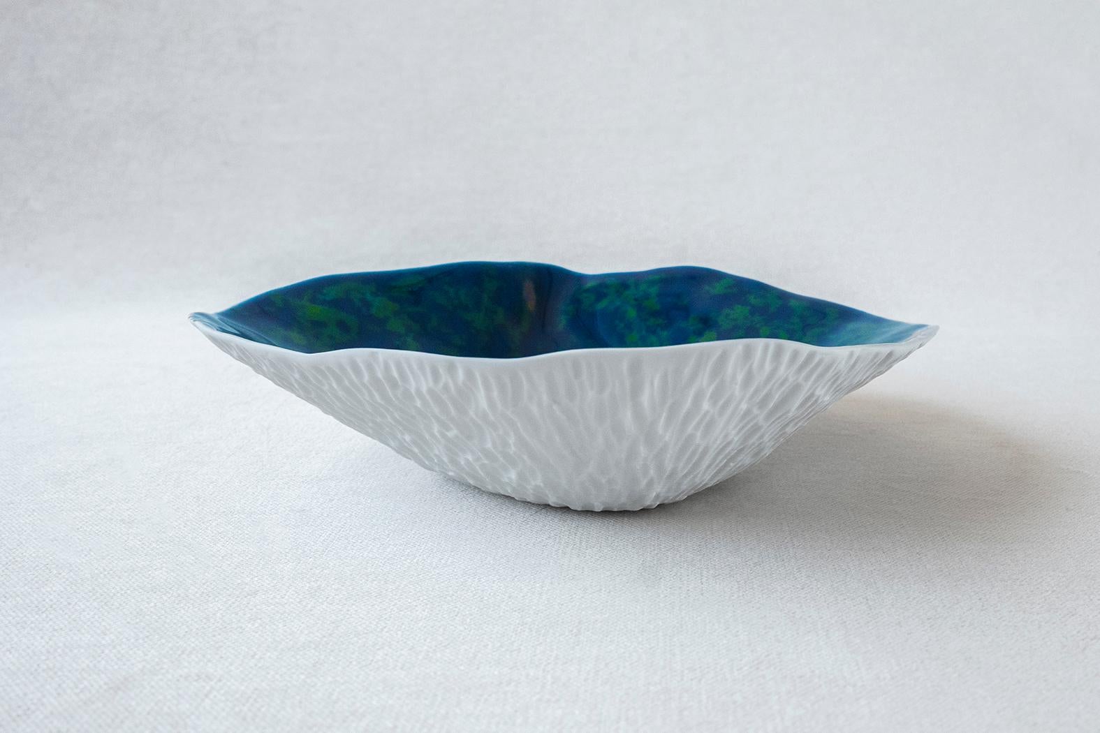 French Bowl / Handmade Porcelain Tableware / Blue Lagoon / Indulge Nº9 For Sale