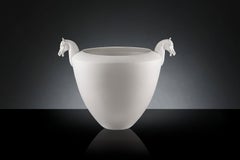 Bowl Horse, Matt White Ceramic, Italy