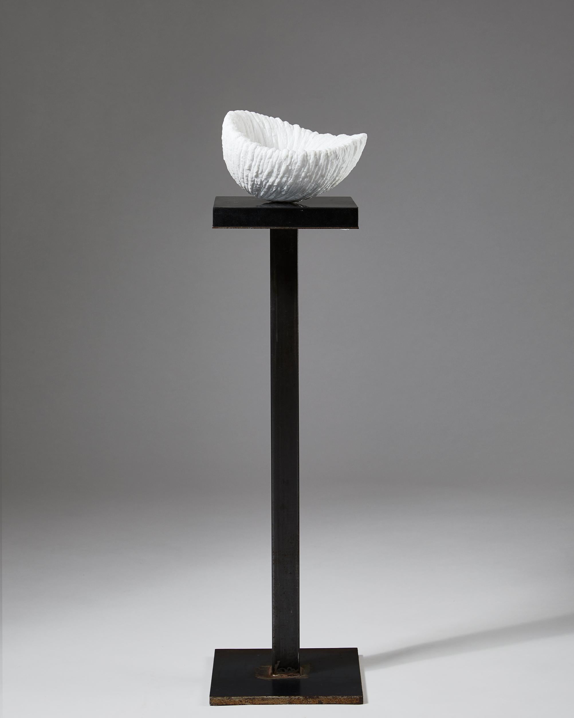 Sweden. 2014.
Marble and steel.

Measures: H 124 cm/ 4' 1 1/4