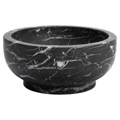 New Modern Bowl in Black Marquinia Marble, creator Christoforo Trapani