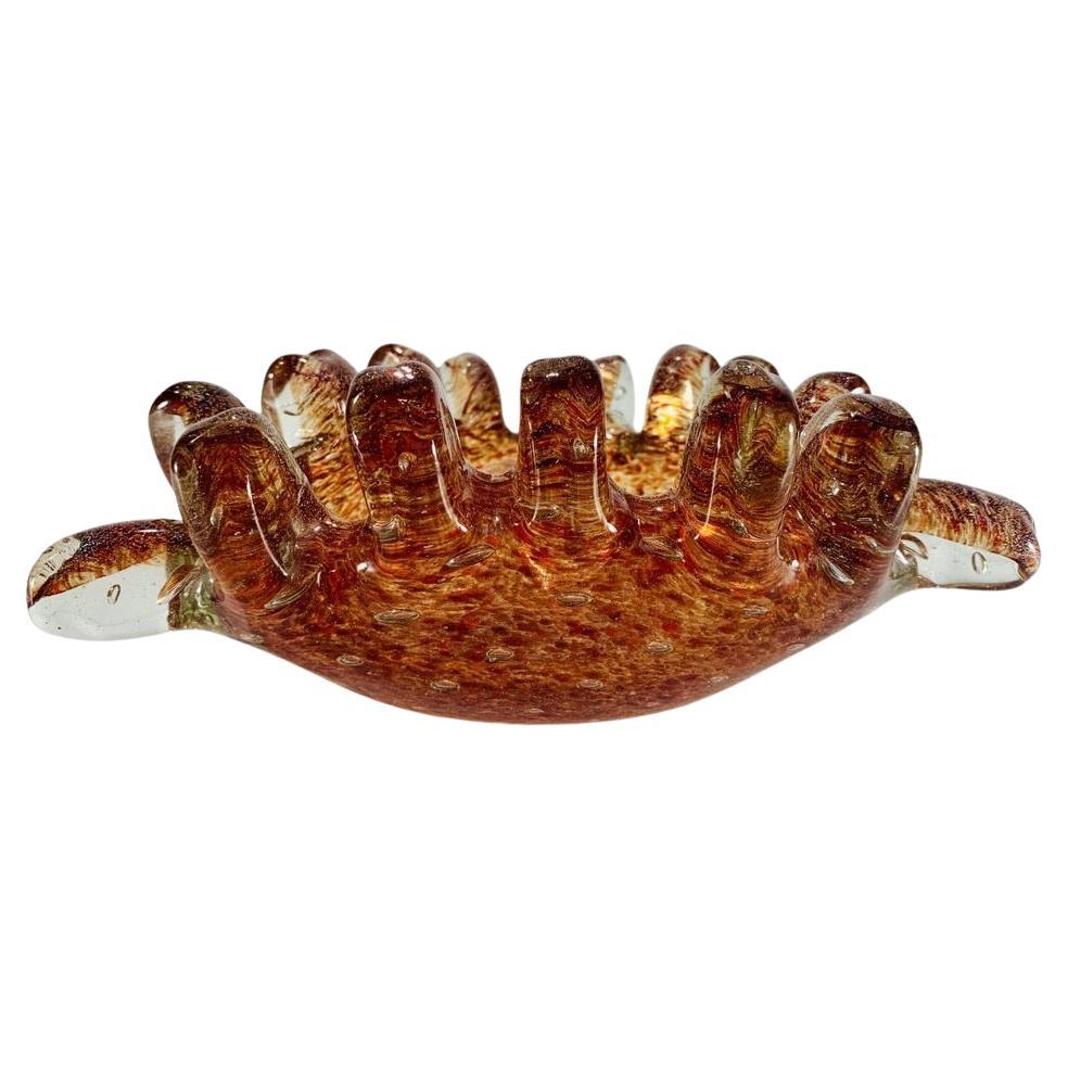 Bowl Barovier&Toso in Murano Glass for Cigars circa 1950 For Sale