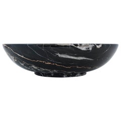 Handmade Small Fruit Bowl in Portoro Marble