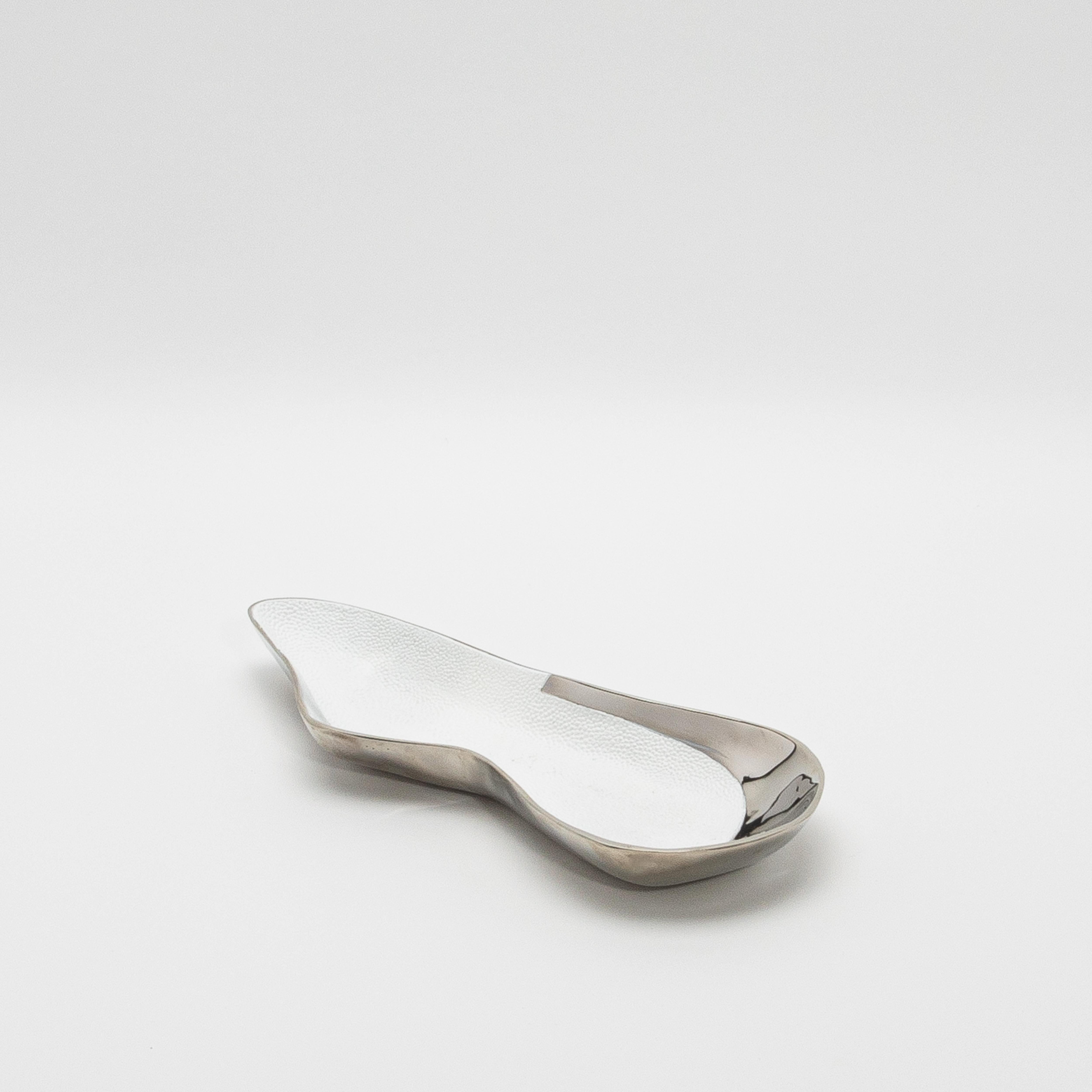 Philippine Bowl in Stainless Steel with White Shagreen Details by KIFU Paris For Sale