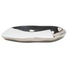 Bowl in Stainless Steel with White Shagreen Details by KIFU Paris