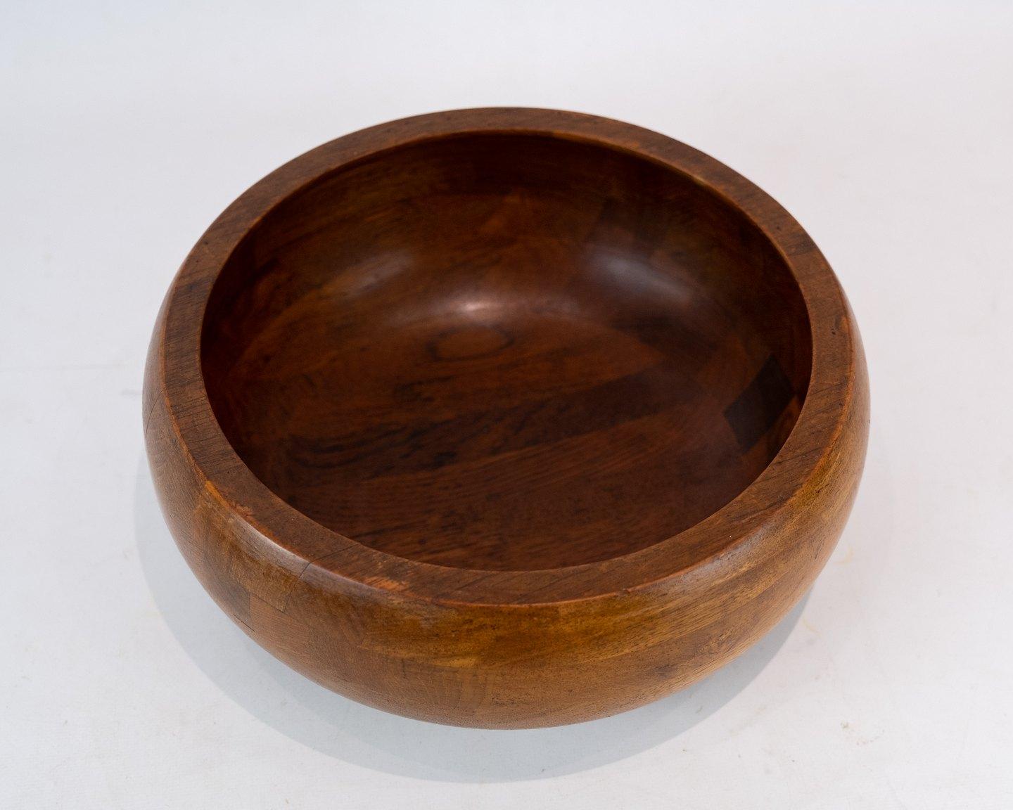 Mid-Century Modern Bowl Made In Teak By Jens Harald Quistgaard From 1960s For Sale