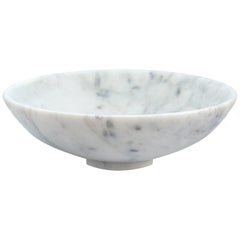 Bowl in White Carrara Marble