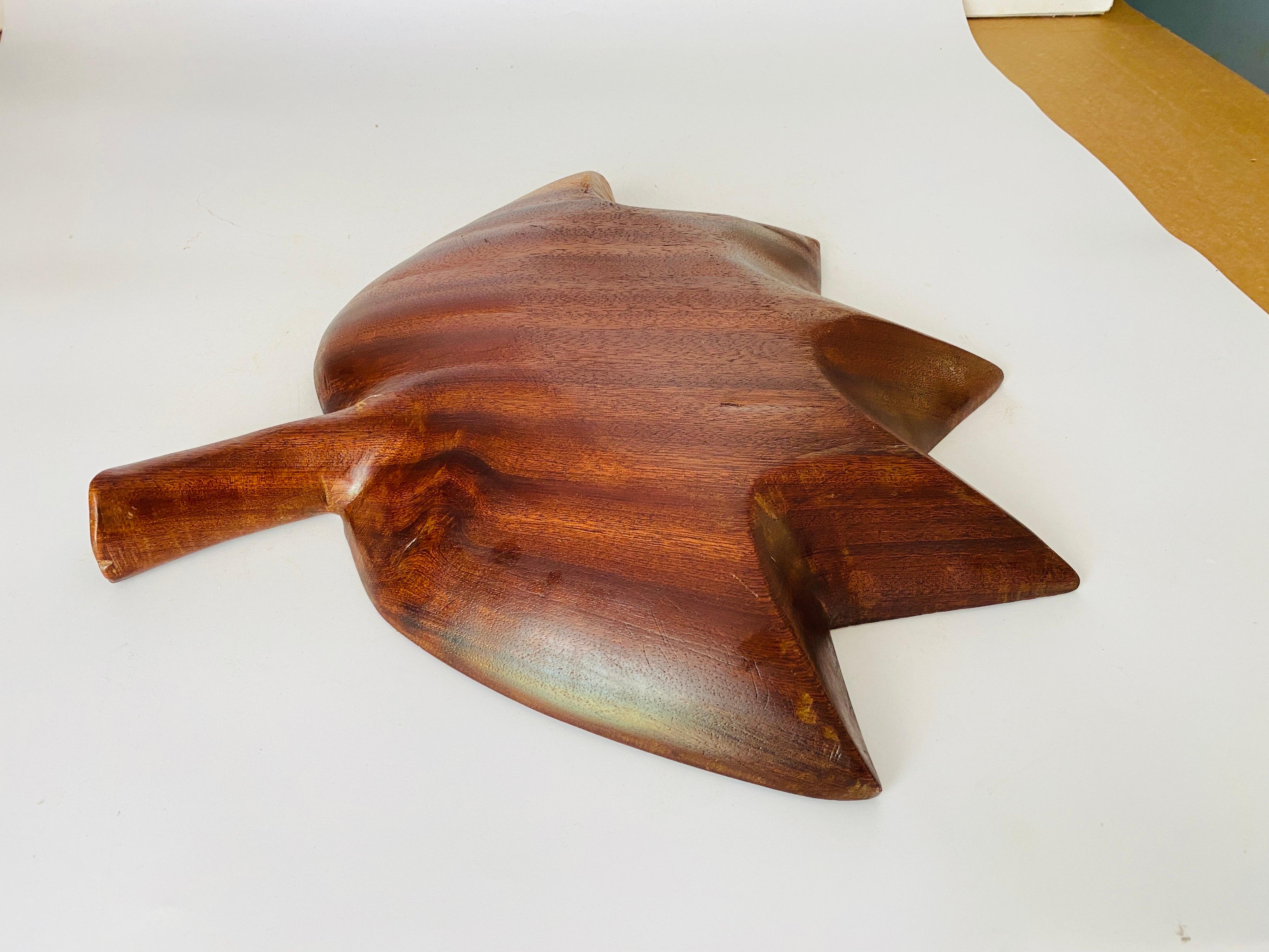 Scandinavian Modern Bowl in Wood or Decorative Vde Poche Brown Color Scandinavian circa 1960 For Sale