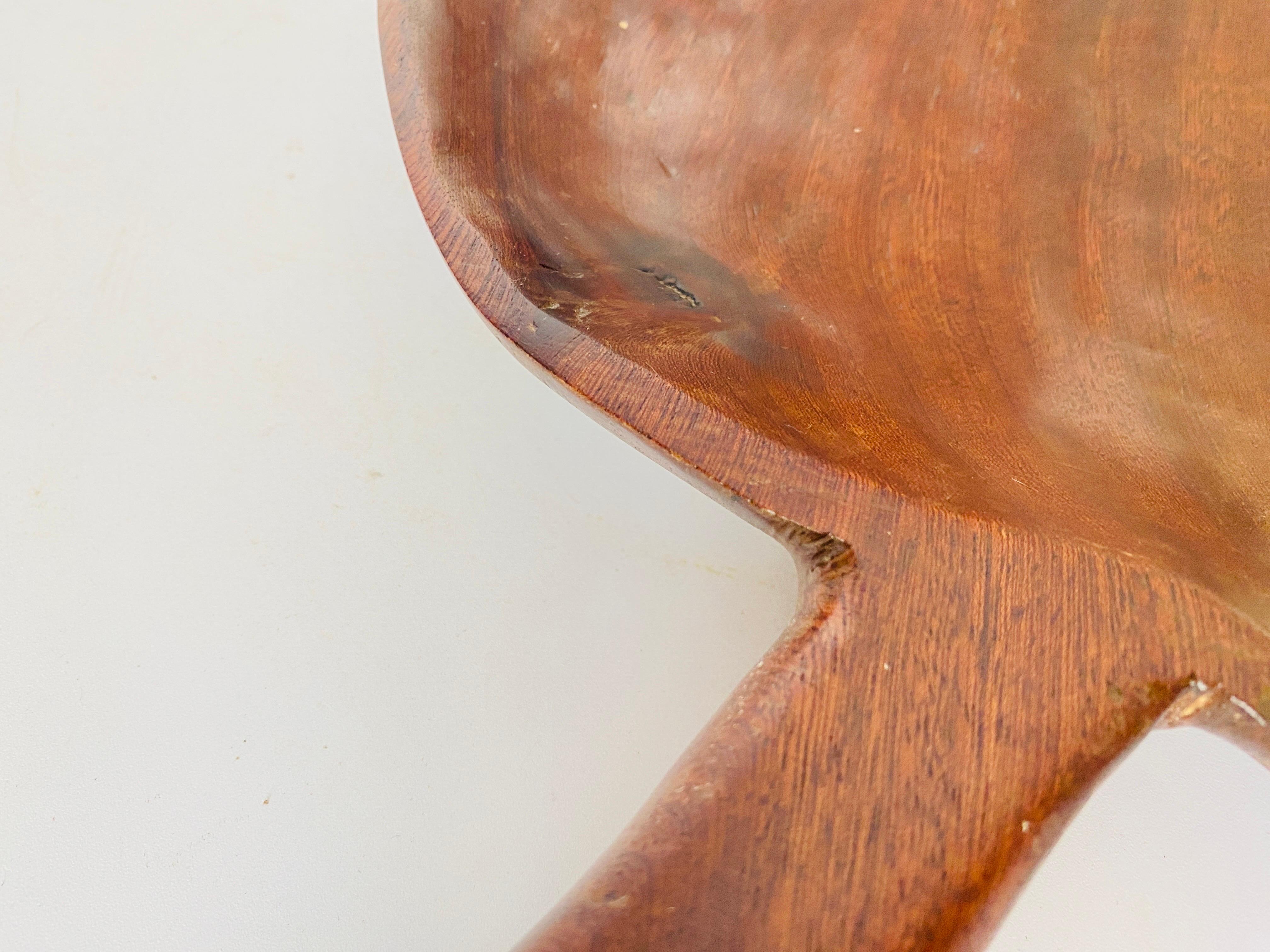 Schale aus Holz oder dekorative Vde Poche Brown Farbe skandinavischen um 1960 im Angebot 1