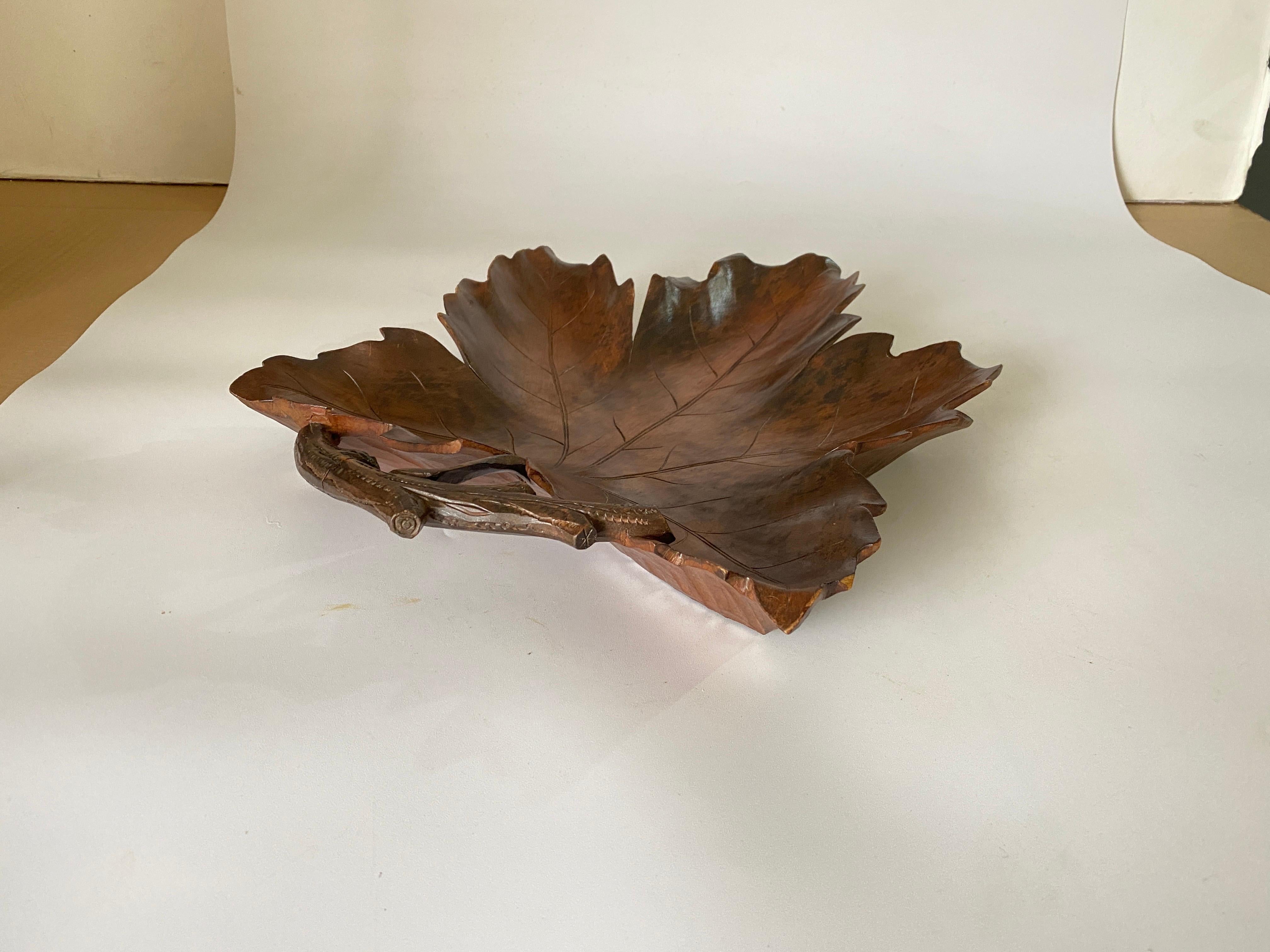 Schale aus Holz oder Dekoschale aus braunem Vde Poche-Holz, skandinavisch, um 1960 im Angebot 2