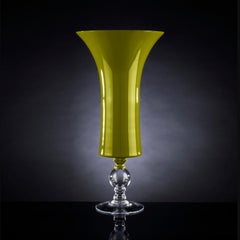 Bowl Laura Big, Apple Green Color, in Glass, Italy