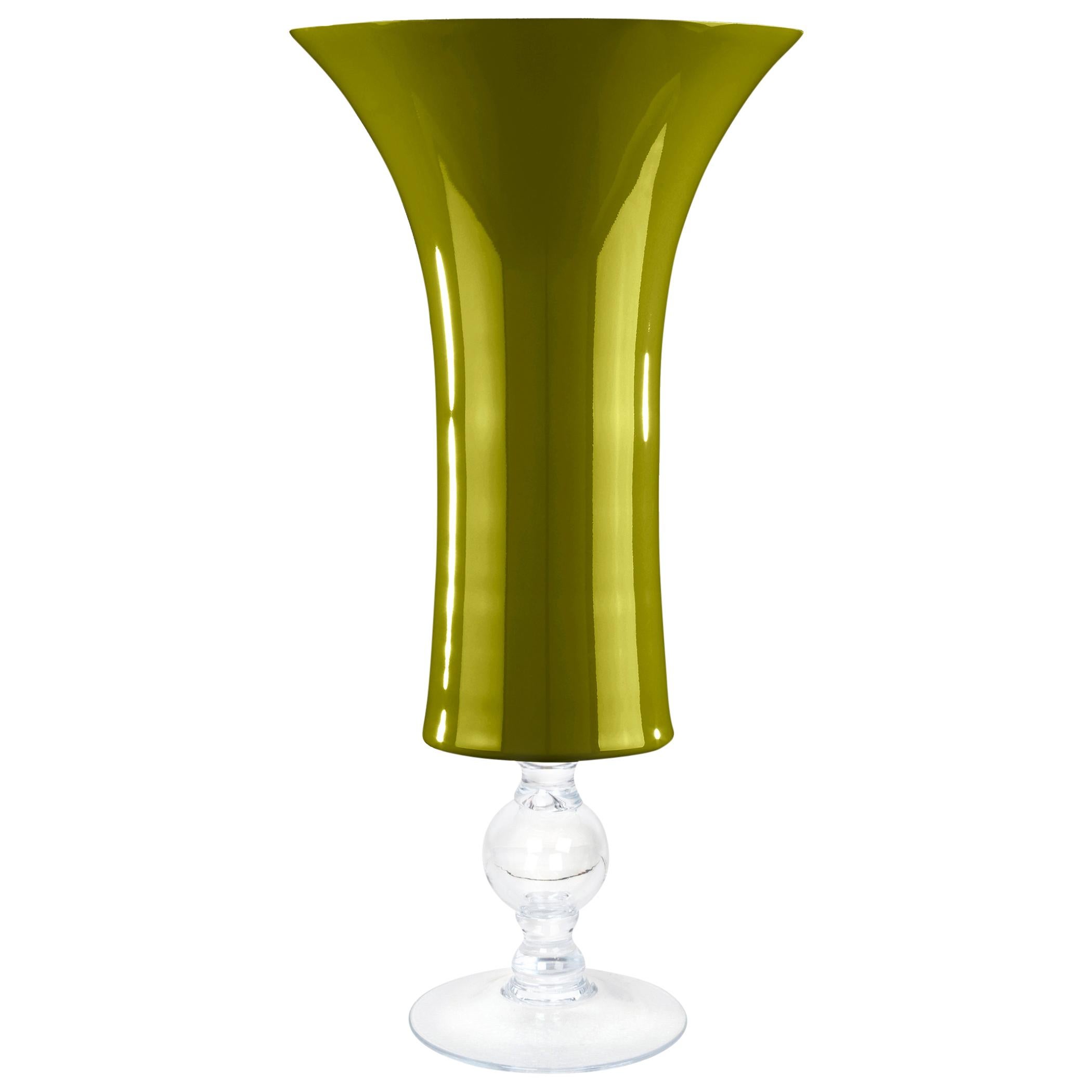 Bol Laura Big:: couleur vert pomme:: en verre:: Italie