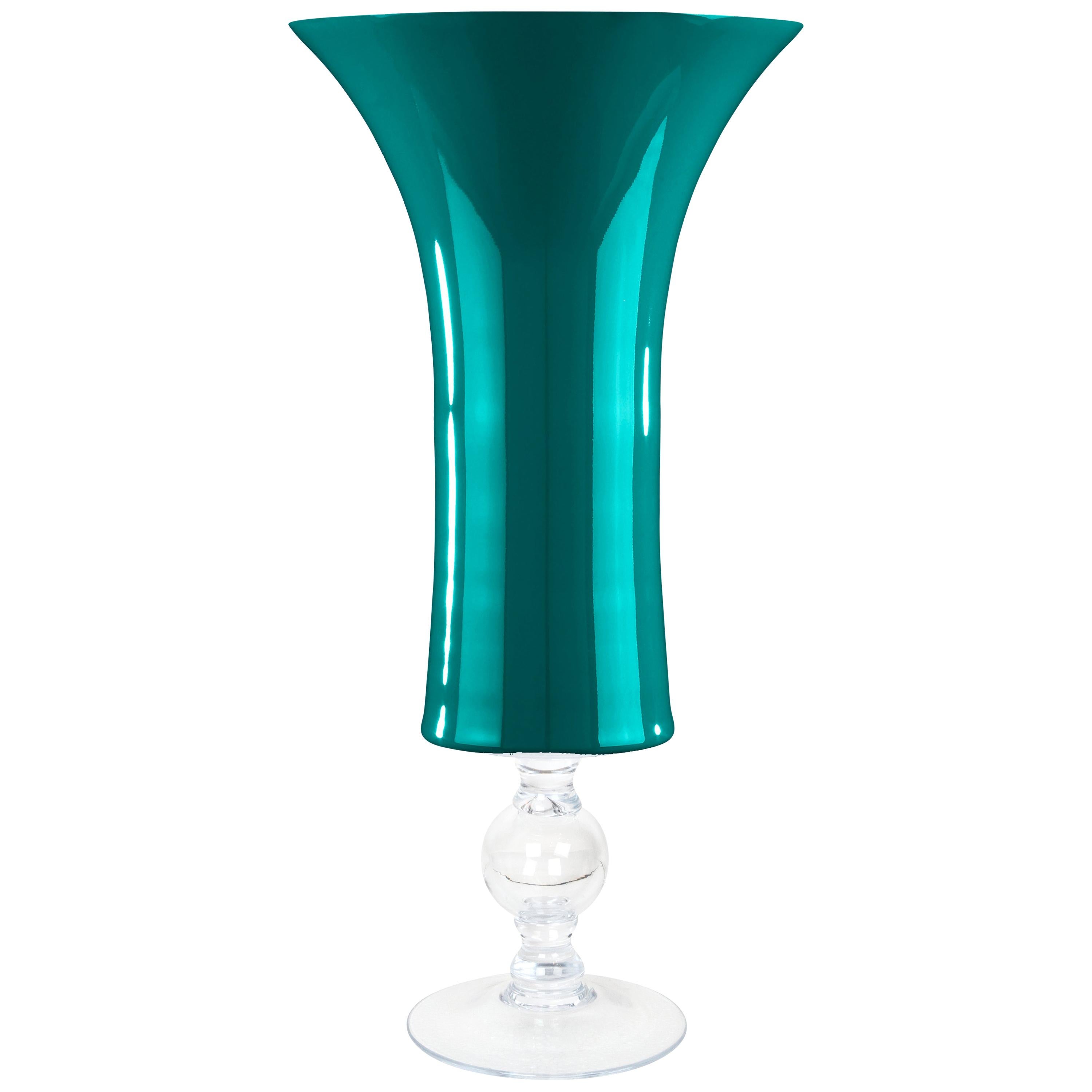 Bol Laura Big:: couleur vert lagon:: en verre:: Italie