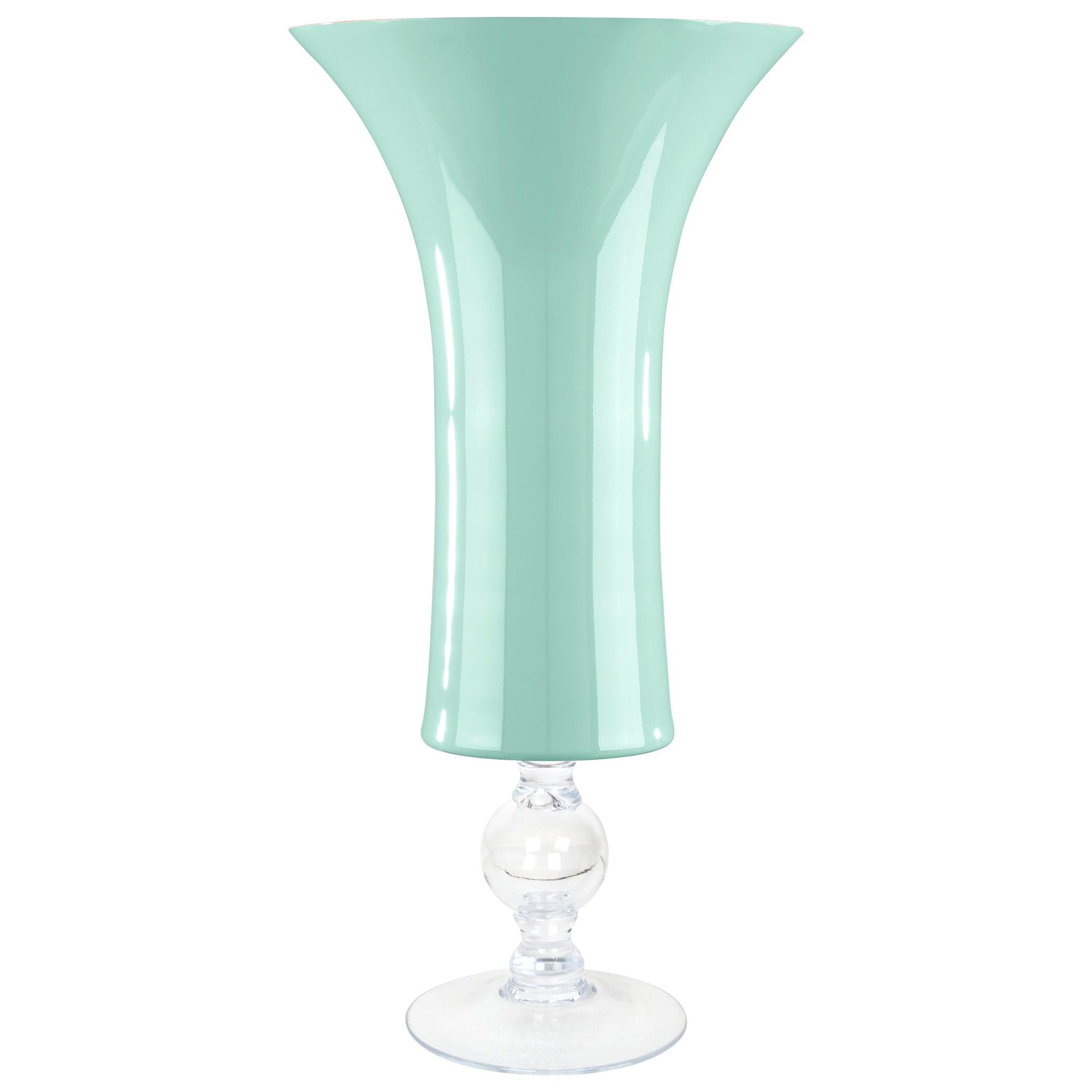 Bowl Laura Big, Neo Mint Color, 2020 Trend, in Glass, Italy For Sale