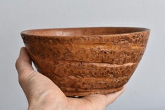 Bowl Made from Old Japanese Bamboo Roots / Showa Period / Bamboo Container