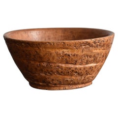 Bowl Made from Old Japanese Bamboo Roots / Showa Period / Bamboo Container