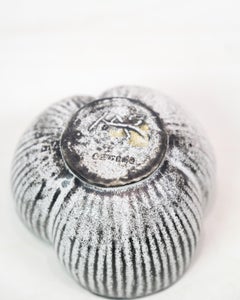 Bol en gris/noir et double vitrage par Svend Hammerhøj pour Kähler des années 1940