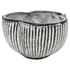 Bowl Made In Grey/Black & Double Glaze By Svend Hammerhøj For Kähler From 1940s