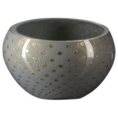 Schale Mocenigo, Muranoglas, Gold 24-Karat und Grau, Italien