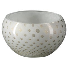 Schale Mocenigo, Muranoglas, Gold 24-Karat und Weiß, Italien