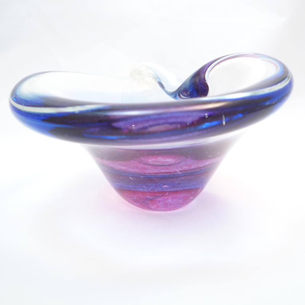 Bowl Murano Glass Violet, Midcentury (Italienisch) im Angebot