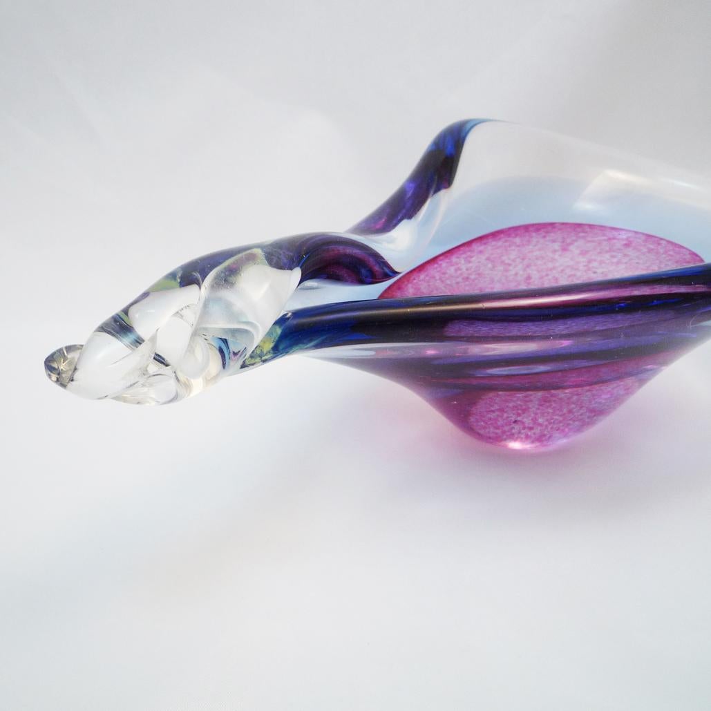 Bowl Murano Glass Violet, Midcentury im Angebot 1