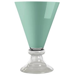 Bowl New Romantic, Neo Mint Color, 2020 Trend, in Glass, Italy