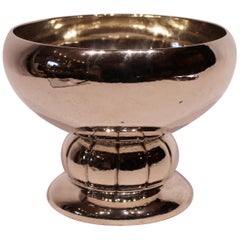 Bowl on Foot of Hallmarked Silver and Simply Decorated