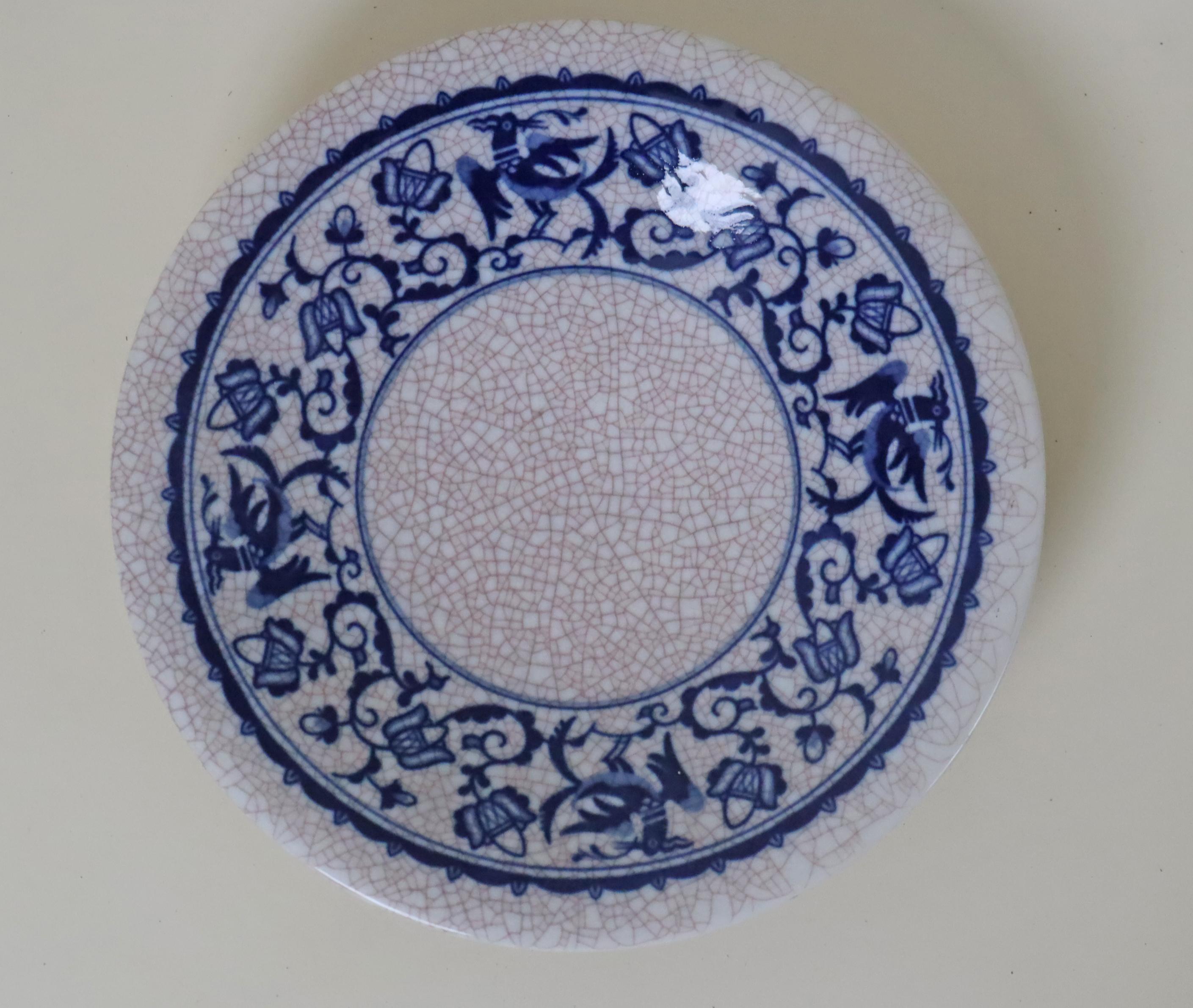 Bol Porcelaine Rareté Bohemia-Werk Motif Aigle Bleu et Blanc, Allemagne 1941 en vente 3