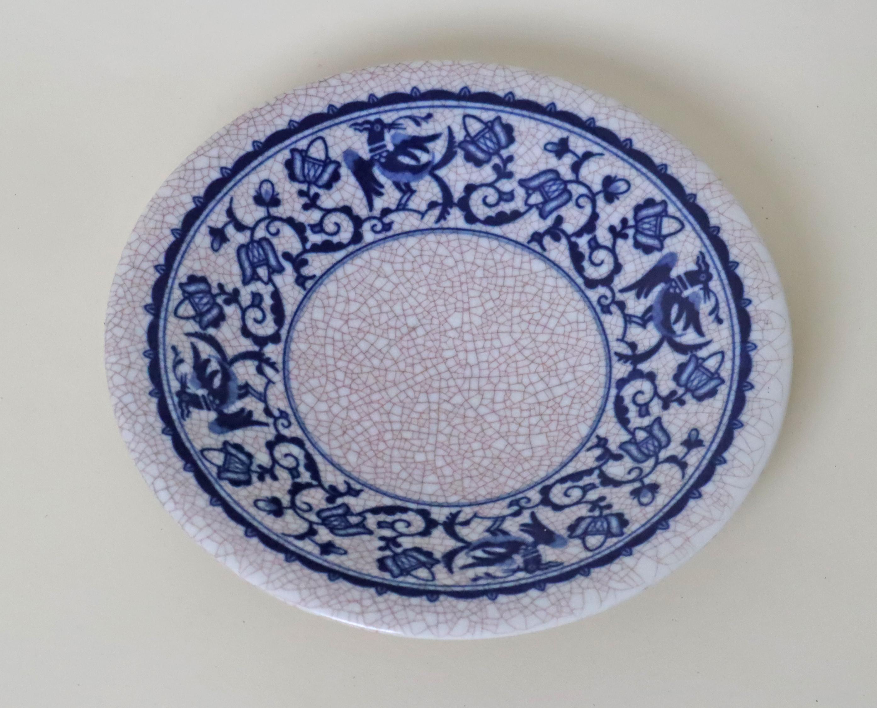 Bol Porcelaine Rareté Bohemia-Werk Motif Aigle Bleu et Blanc, Allemagne 1941 en vente 4