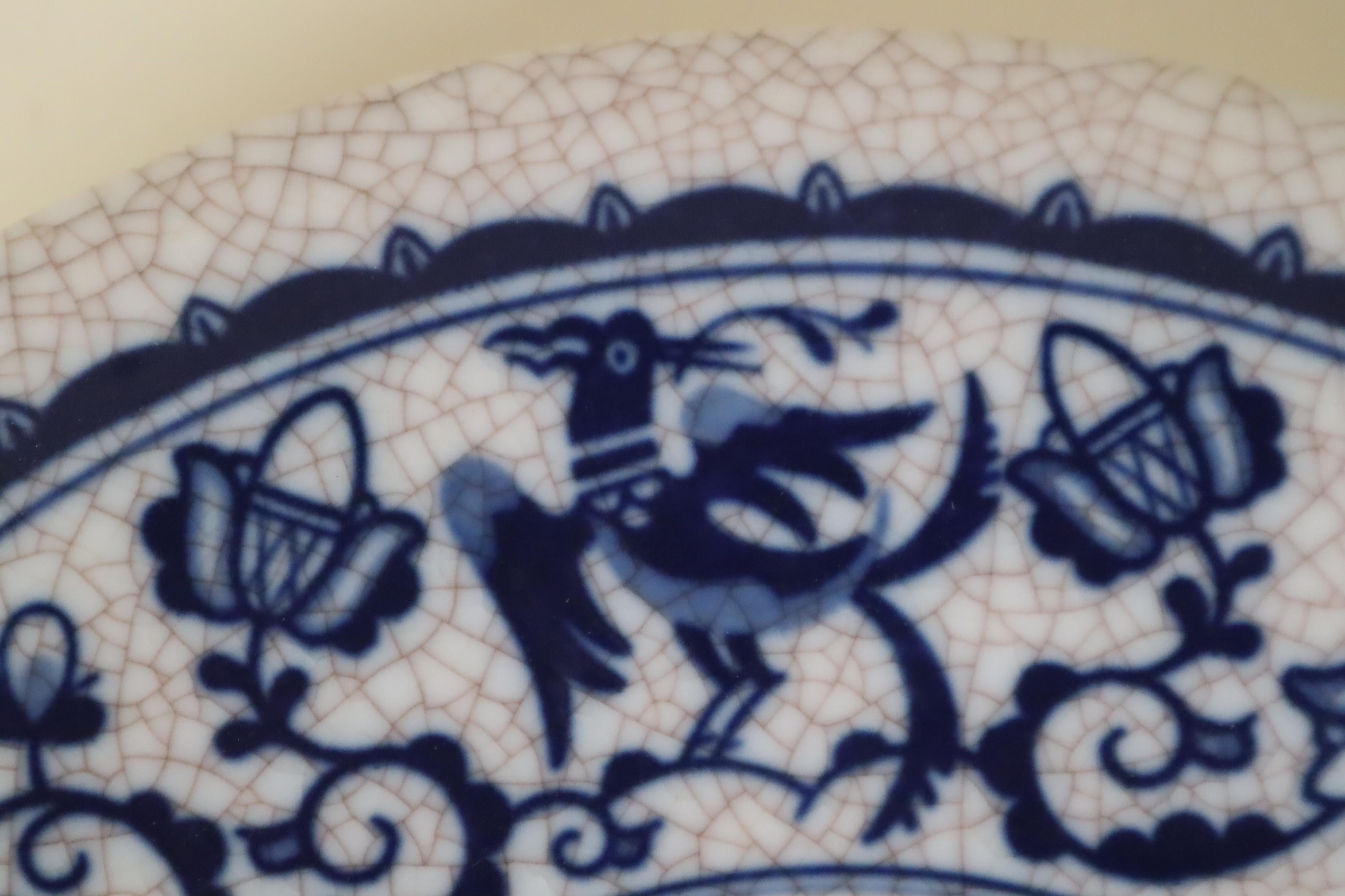 Bol Porcelaine Rareté Bohemia-Werk Motif Aigle Bleu et Blanc, Allemagne 1941 en vente 2