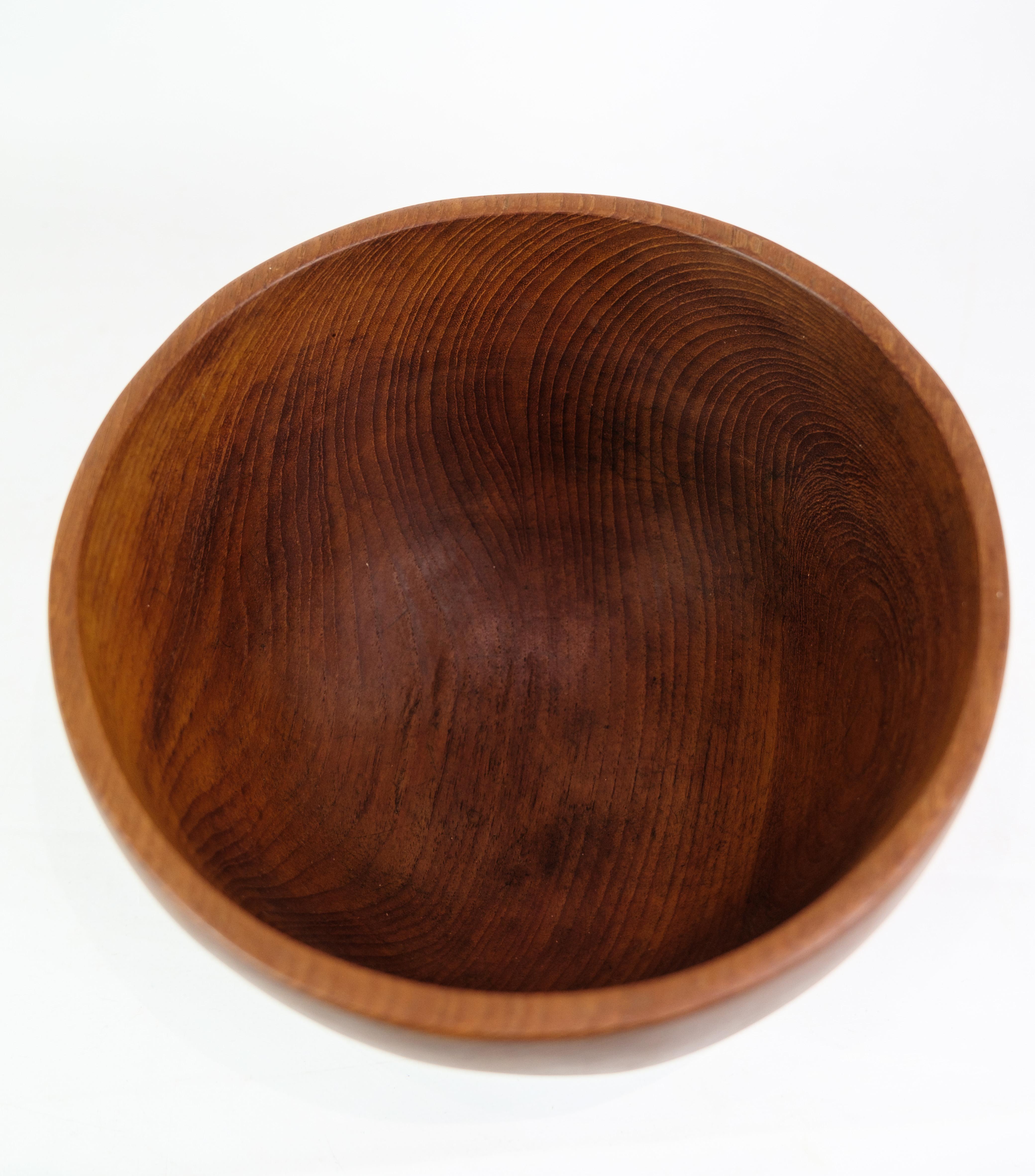 Mid-20th Century Bowl Made In Teak, Danish Design From 1960s For Sale